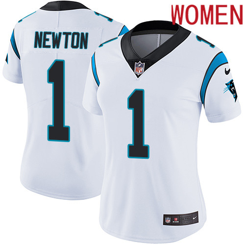 2019 Women Carolina Panthers #1 Newton white Nike Vapor Untouchable Limited NFL Jersey->women nfl jersey->Women Jersey